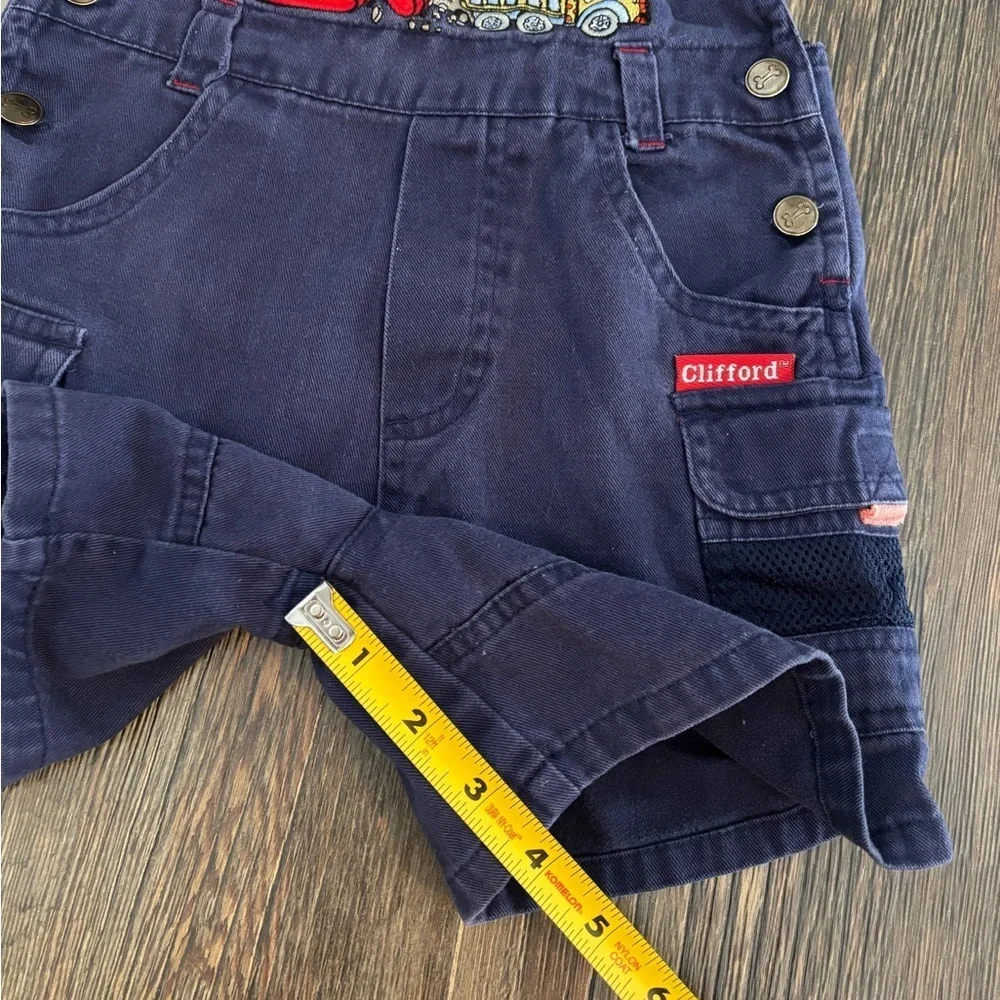Vtg Clifford the Big Red Dog Saves the Day Shortalls Overalls 3T Blue Dump Truck